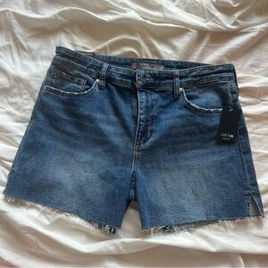 NWT Joe's Jeans Blue Cut-Off Jean Shorts with Raw Hem and Relaxed Fit